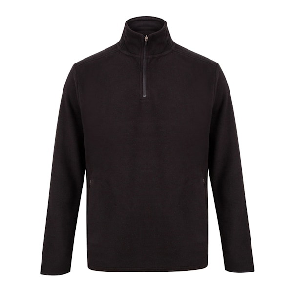Henbury Unisex Vuxen Quarter Zip Microfleece Jacka 4XL Svart Black 4XL