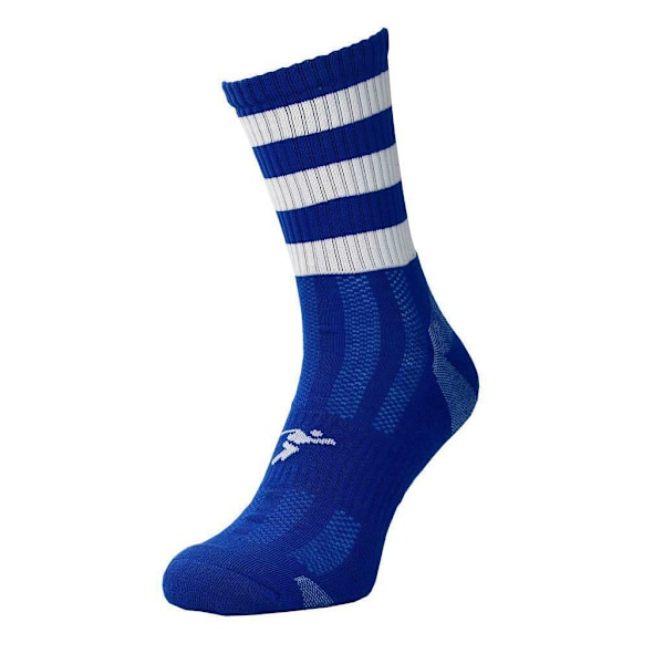 Precision Barn/Barn Pro Randiga Gaelic Mellanhöga Strumpor 12 UK Barn Royal Blue/White 12 UK Child-2 UK