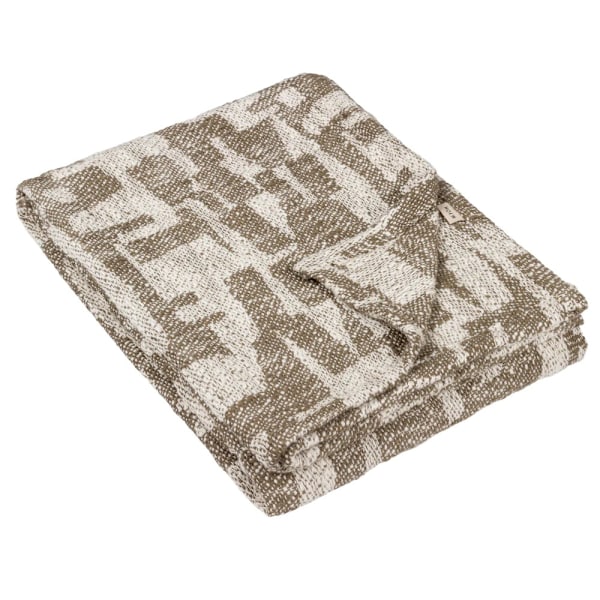 Hoem Ola Jacquard filt 180cm x 130cm Taupe Taupe 180cm x 130cm