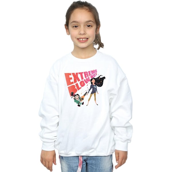 Disney Girls Wreck It Ralph Pocahontas Och Vanellope Sweatshirt White 7-8 Years
