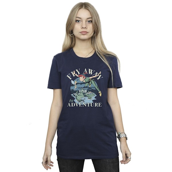 Disney Dam/Kvinnor Peter Pan Fly Away To Adventure Bomullspojke Navy Blue 3XL