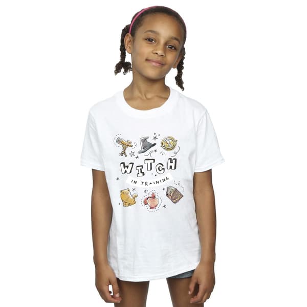 Harry Potter Flickor Häxa Under Utbildning T-shirt i Bomull 9-11 År White 9-11 Years