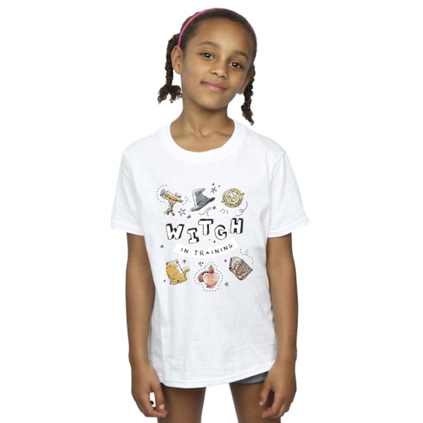 Harry Potter T-shirt för flickor, häxa under utbildning, bomull, 9-11 år White 9-11 Years