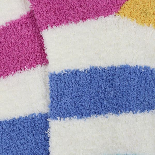 Lazy Jacks Barn/Kids Fluffiga Knähöga Strumpor One Size Kritvit Chalk/Multicoloured One Size