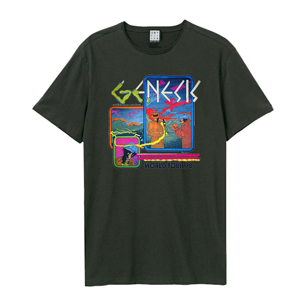 Genesis Unisex Vuxen World Tour 78 Genesis T-Shirt L Charcoal Charcoal L