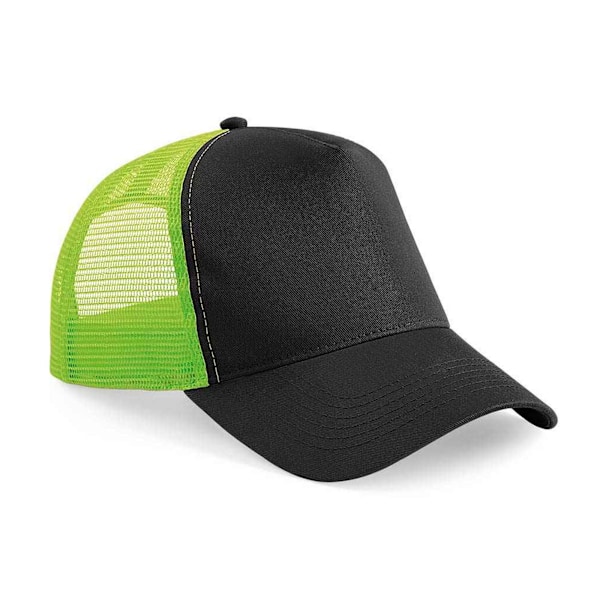 Beechfield Unisex Vuxen Snapback Trucker Cap En Storlek Svart/Lime Black/Lime Green One Size