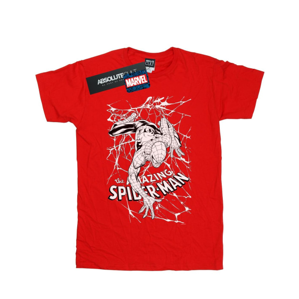 Marvel Girls Spider-Man Web Crawler Bomull T-shirt 12-13 år Red 12-13 Years