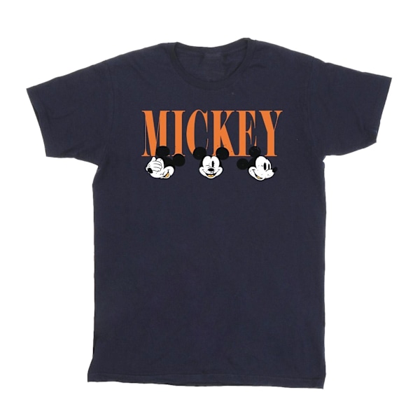 Disney Boys Mickey Mouse Faces T-shirt 12-13 år Marinblå Navy Blue 12-13 Years