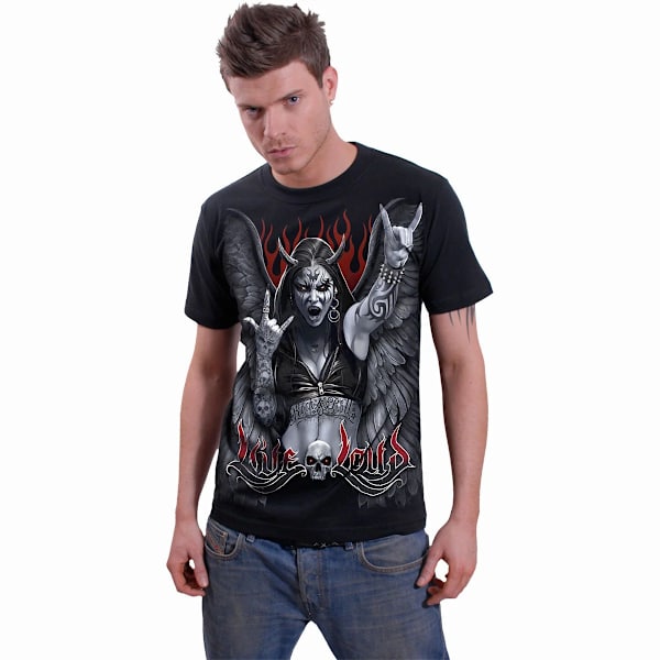 Spiral Direct Unisex Adult Rock Loud T-Shirt XL Svart Black XL