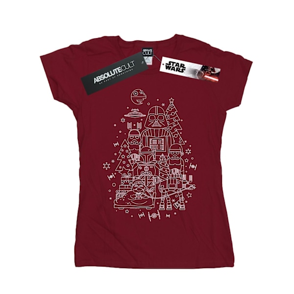 Star Wars Dam/Damer Empire Jul Bomull T-shirt M Bourgogne Burgundy M