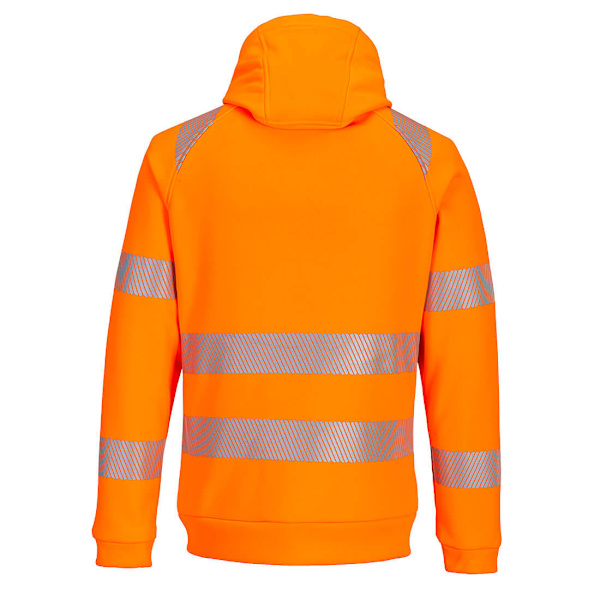 Portwest DX4 Hi-Vis Säkerhets Full Zip Hoodie 5XL Orange/Svart Orange/Black 5XL