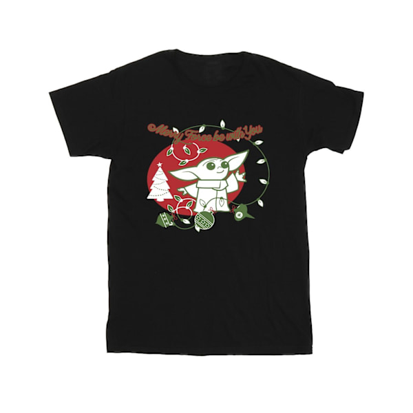 Star Wars The Mandalorian Boys Baby Yoda Force Be With You T-Sh Black 7-8 Years