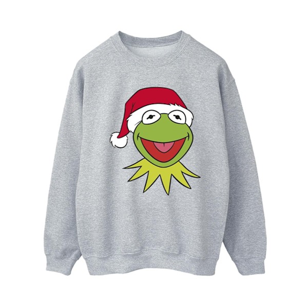 Disney Dam/Damer Muppets Kermit Jul Huvud Sweatshirt L Sports Grey L