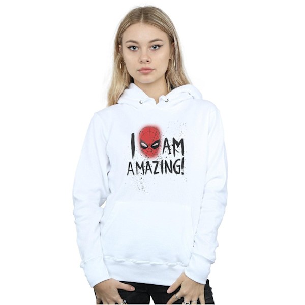 Marvel Womens/Ladies Spider-Man I Am Amazing Hoodie XXL Vit White XXL