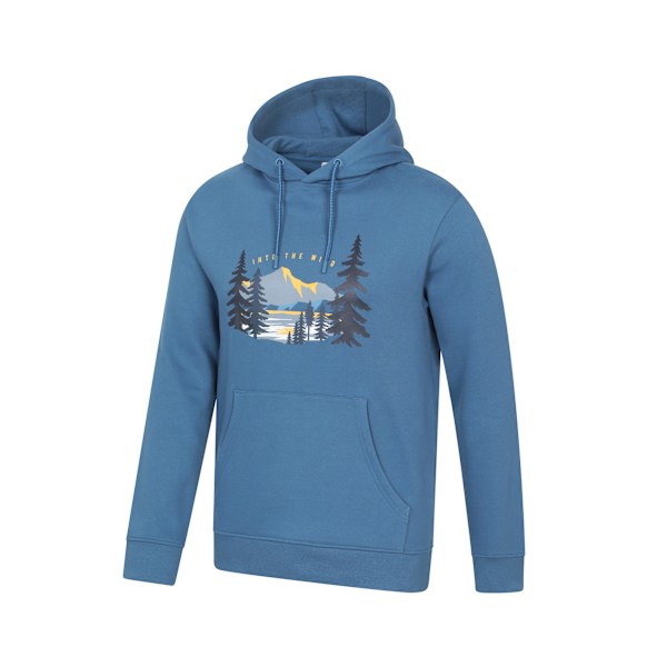Mountain Warehouse Into The Wild Hoodie för män 4XL Blå Blue 4XL