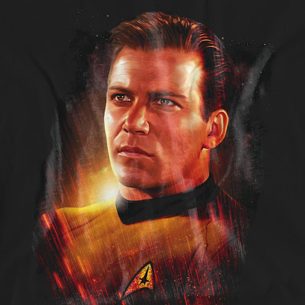 Star Trek: The Original Series Unisex Vuxen Episk Captain Kirk T-shirt Black L