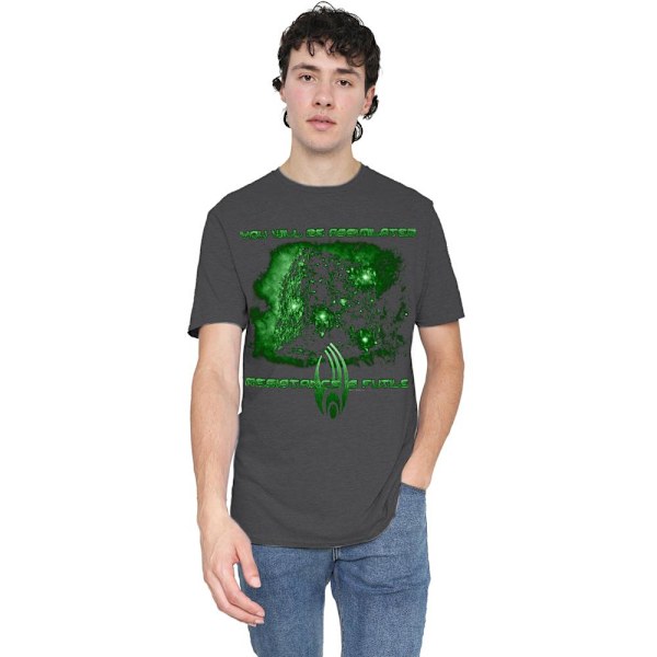 Star Trek Unisex Vuxen Assimilera T-Shirt S Kolgrå Charcoal S