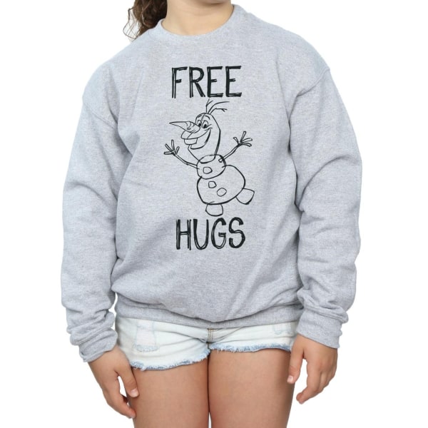 Frozen Girls Hugs Olaf Sweatshirt 7-8 Years Sports Grey Sports Grey 7-8 Years
