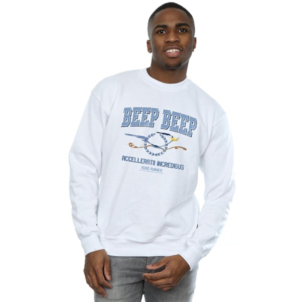 Looney Tunes Mens Road Runner Beep Beep Sweatshirt 5XL Vit White 5XL