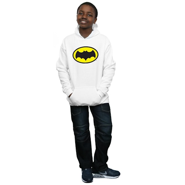 DC Comics Boys Batman TV-serie logotyp Hoodie 9-11 år Vit White 9-11 Years