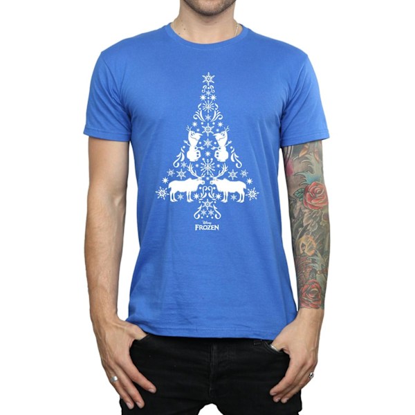 Disney Herr Frozen Julgran T-shirt S Royal Blue Royal Blue S