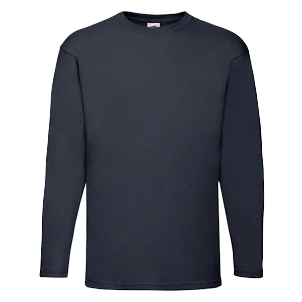 Fruit of the Loom Mens Valueweight Långärmad T-shirt L Deep Deep Navy L