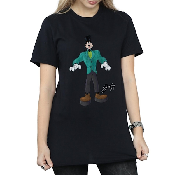Disney Dam/Damer Frankenstein Goofy Bomull Boyfriend T-Shir Black 3XL