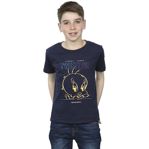 Looney Tunes Boys Tweety Glitch T-shirt 5-6 år Marinblå Navy Blue 5-6 Years