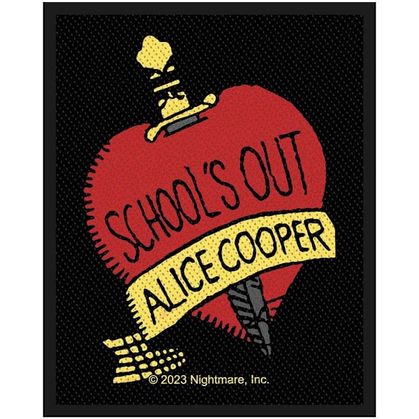 Alice Cooper School´s Out Vävd Patch One Size Svart/Röd/Gul Black/Red/Yellow One Size