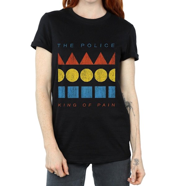 The Police Womens/Ladies King Of Pain Bomull Boyfriend T-Shirt Black S