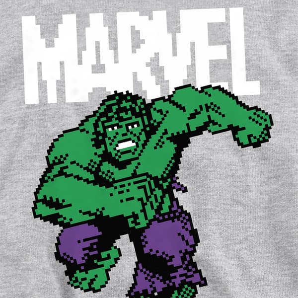Marvel Barn/Barn Hulk Pixel Tröja med Huvtröja 12-13 År N Navy 12-13 Years