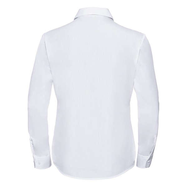 Russell Collection Dam/Kvinnor Långärmad Skjorta 4XL Vit White 4XL