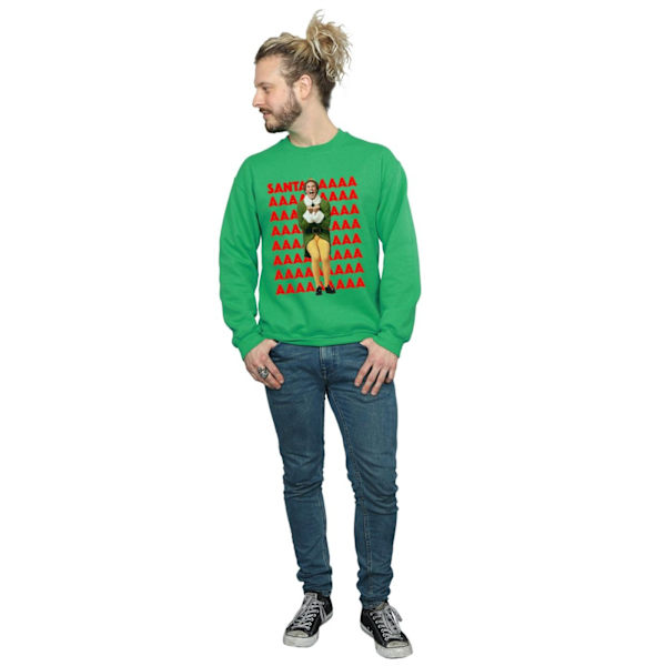 Elf Herr Buddy Santa Scream Sweatshirt L Irländsk Grön Irish Green L