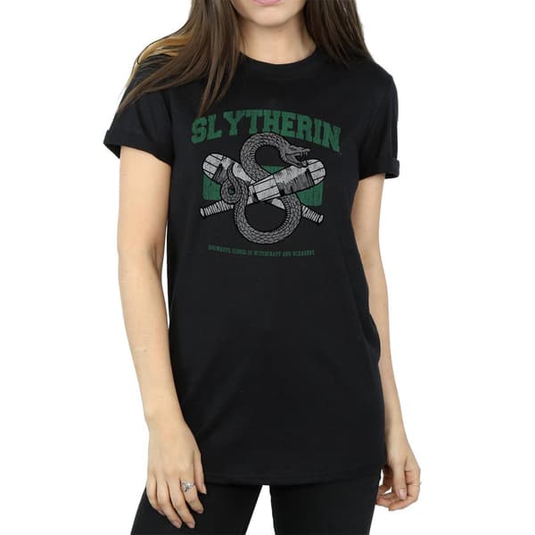 Harry Potter Dam/Dam Slytherin Quidditch Emblem Bomull Bo Black S