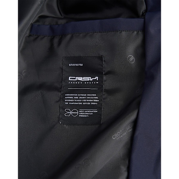 Crosshatch Kampleys Vadderad Jacka med Prägling Herr XXL Marinblå Navy XXL