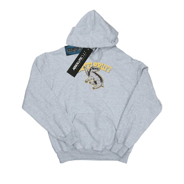 Harry Potter Herr Hufflepuff Sport Emblem Hoodie M Sports Grey Sports Grey M