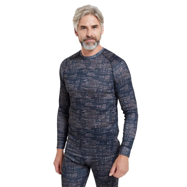 Mountain Warehouse Herr Talus Tryckt Långärmad Termotröja Black XS