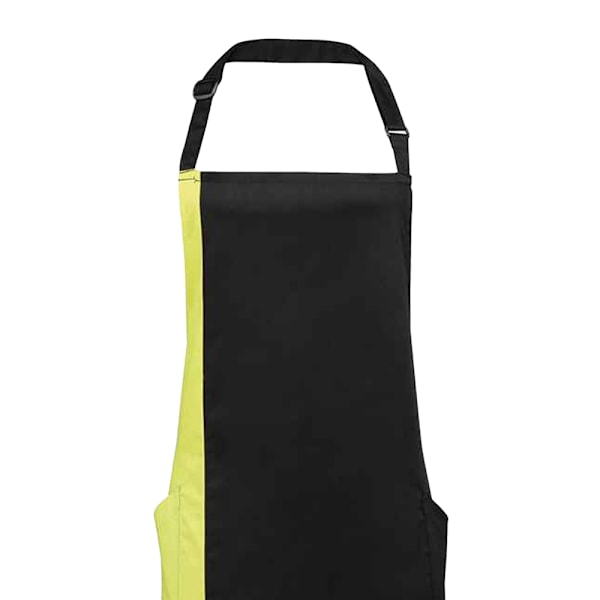 Premier Contrast Bibbed Full Apron One Size Svart/Lime Black/Lime One Size