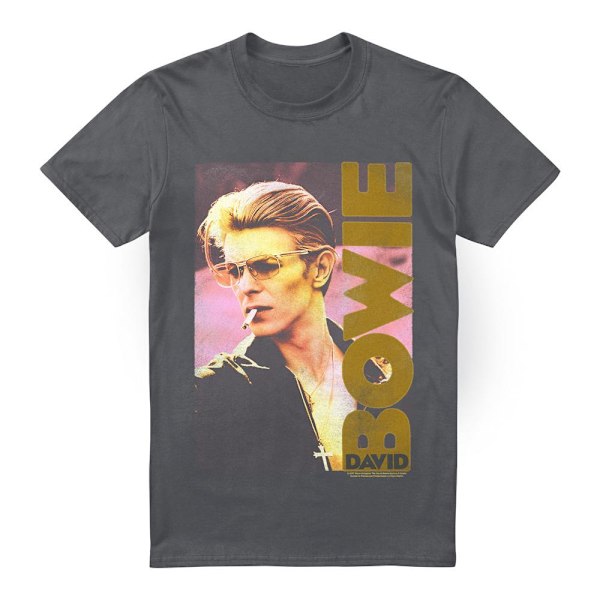 David Bowie Herr Smokin T-Shirt 4XL Kolgrå Charcoal 4XL