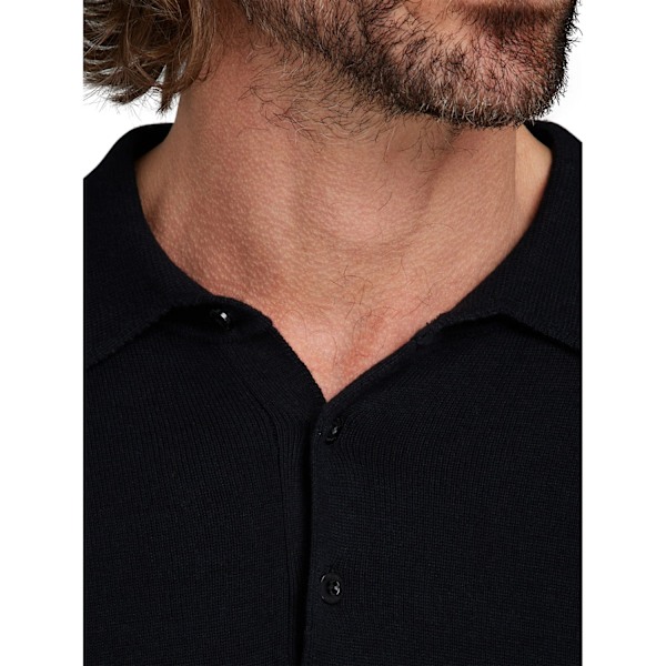 Raging Bull Herrarnas Stickad Klassisk Poloskjorta 5XL Svart Black 5XL