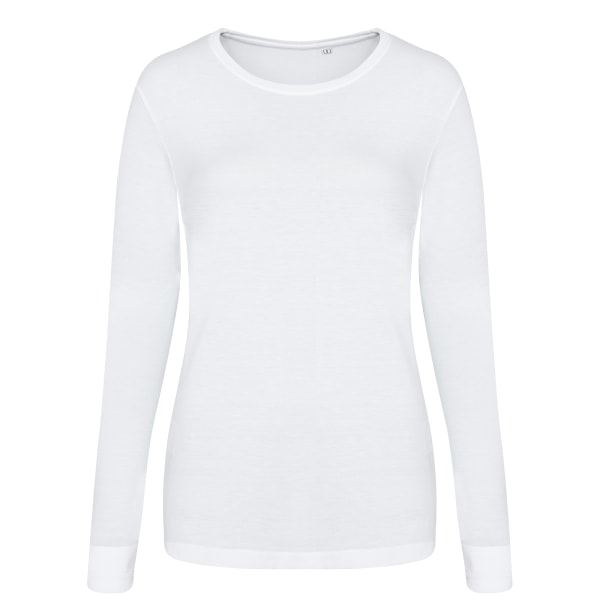 AWDis Dam/Dam Girlie Långärmad Tri-Blend T-shirt M Soli Solid White M