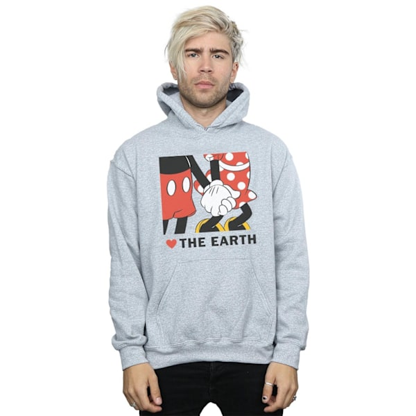 Disney Herr Mickey Mouse Heart The Earth Hoodie S Sports Grey Sports Grey S