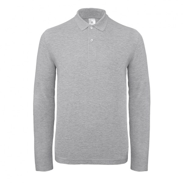 B&C ID.001 Herr Långärmad Polo (2-pack) XS Taupe Grey Taupe Grey XS