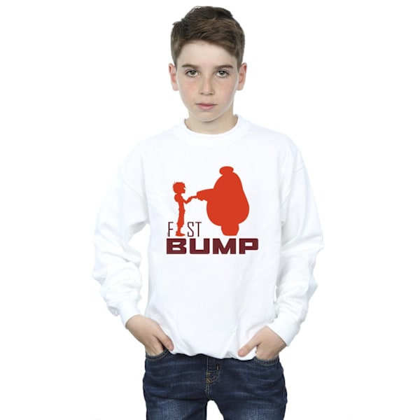 Disney Boys Big Hero 6 Baymax Fist Bump Cutout Sweatshirt 3-4 år White 3-4 Years