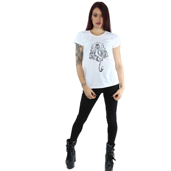 Harry Potter Dam/Kvinnor Mörk Mark Bomull Logotyp T-shirt M Vit White M