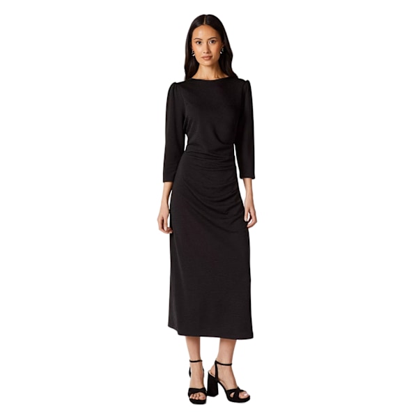 Principles Dam/Kvinna Texturerad Jersey Front Seam Detalj Midi Black 20 UK