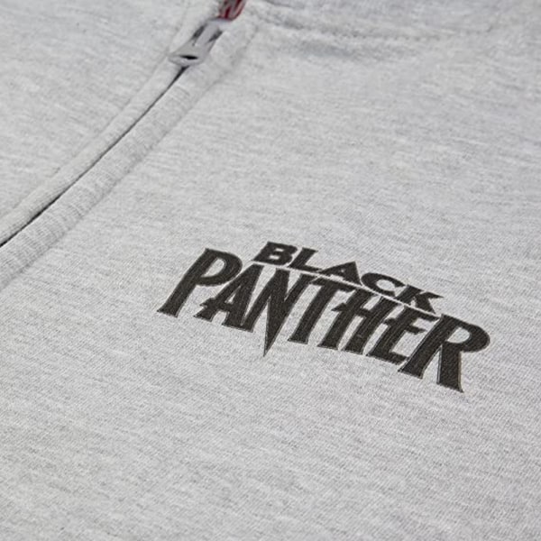 Black Panther Herr Symbol Full Zip Hoodie S Sports Grey Sports Grey S