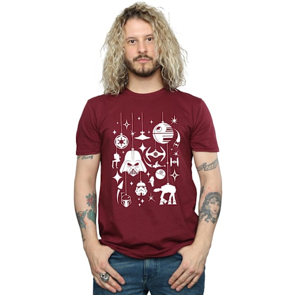 Star Wars Jul Dekorationer T-shirt S Bourgogne Burgundy S