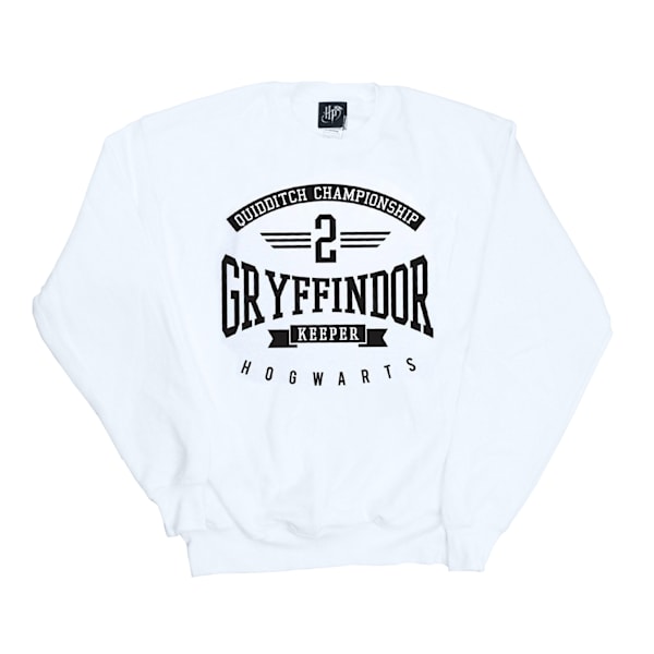 Harry Potter Dam/Kvinnor Gryffindor Keeper Sweatshirt M Vit White M