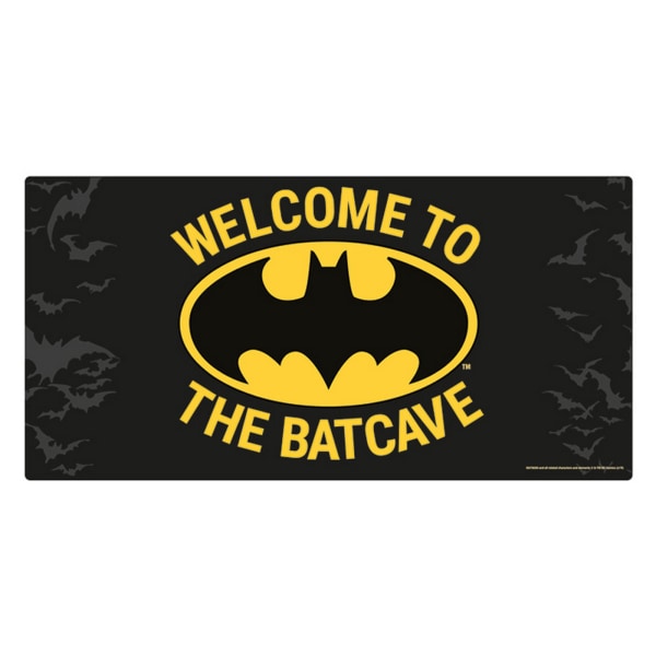 Batman Welcome To The Batcave Door Sign One Size Svart/Gul Black/Yellow One Size